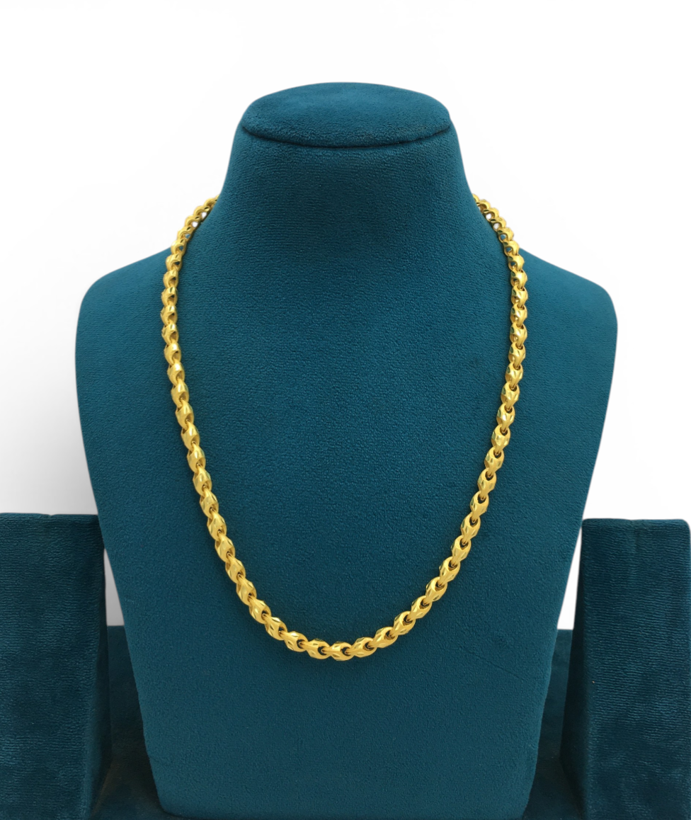 CLASSIC CURVE LINK MICRO GOLD MEN’S CHAIN