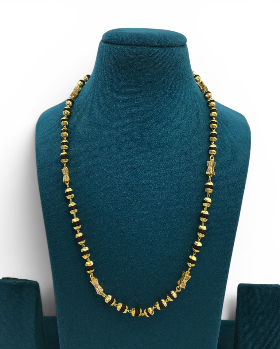 AD BALL RUDRAKSH MICRO GOLD MEN’S MALA