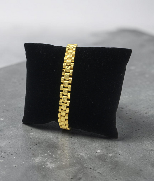 PRIME CUBE GOLD PLATED BRACELET FOR MEN