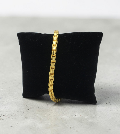 TITAN GRID GOLD PLATED BRACELET FOR MEN