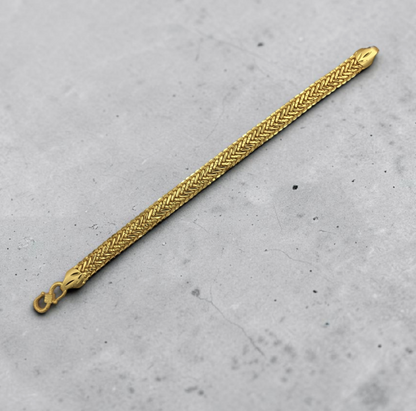 LUXE CHEVRON MICRO GOLD PLATED BRACELET FOR MEN | PREMIUM BRASS BRACELET