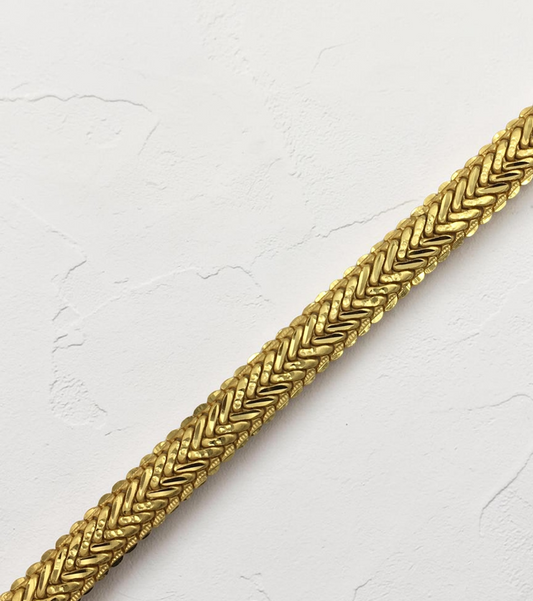 LUXE CHEVRON MICRO GOLD PLATED BRACELET FOR MEN | PREMIUM BRASS BRACELET