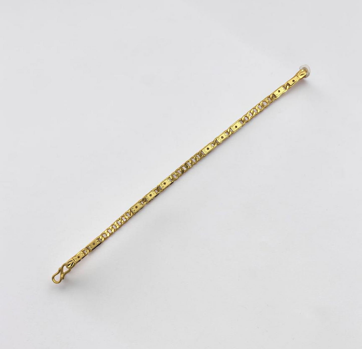 REGAL FIGARO MICRO GOLD PLATED BRACELET FOR MEN | PREMIUM BRASS BRACELET