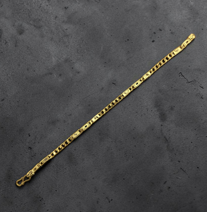 IMPERIAL BAR MICRO GOLD PLATED BRACELET FOR MEN | PREMIUM BRASS BRACELET