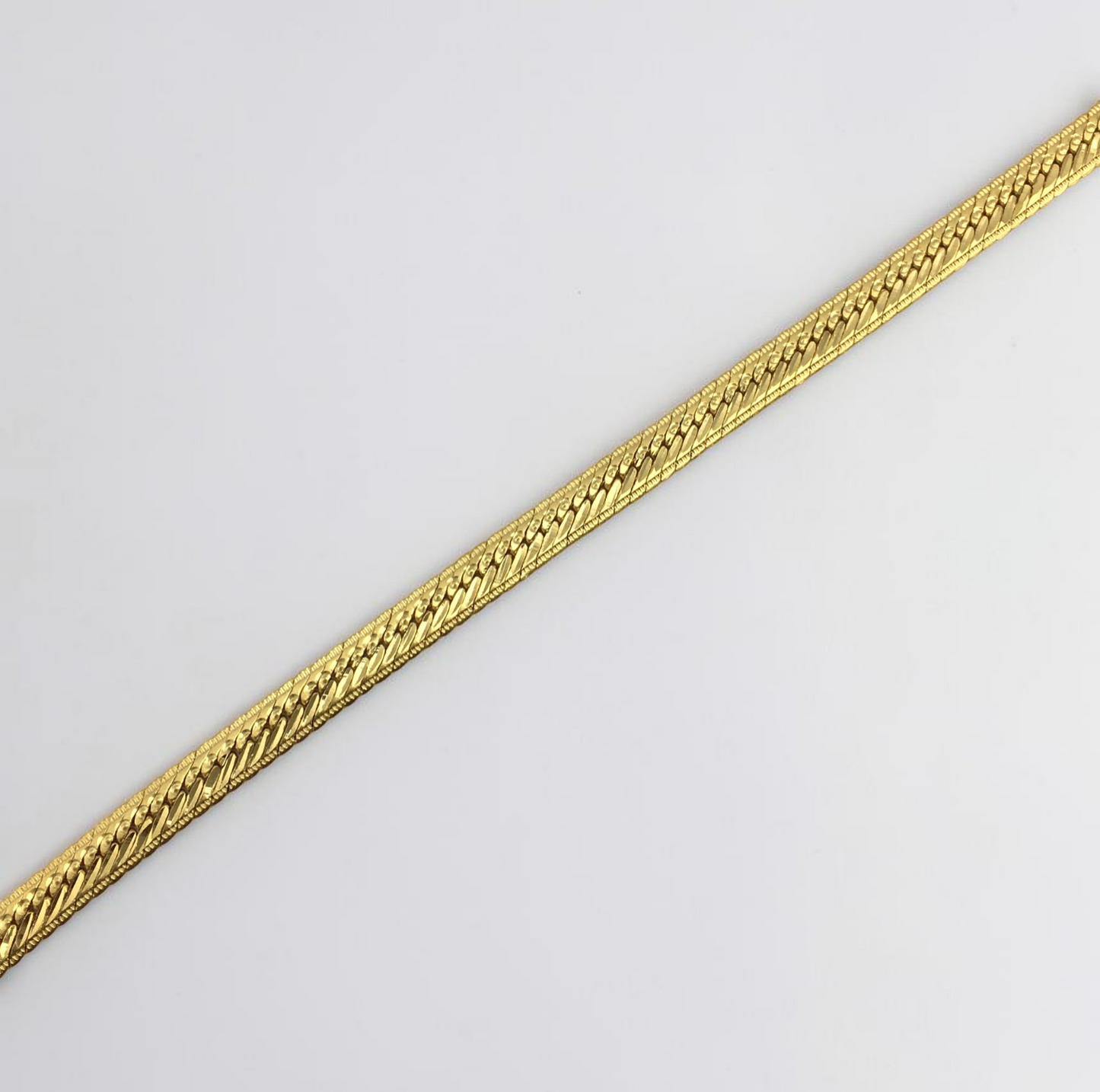 AURUM HERRINGBONE MICRO GOLD PLATED BRACELET FOR MEN | PREMIUM BRASS BRACELET