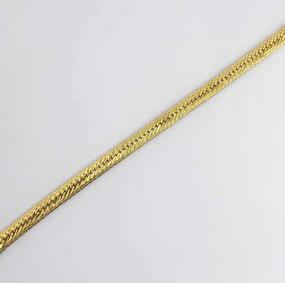 AURUM HERRINGBONE MICRO GOLD PLATED BRACELET FOR MEN | PREMIUM BRASS BRACELET