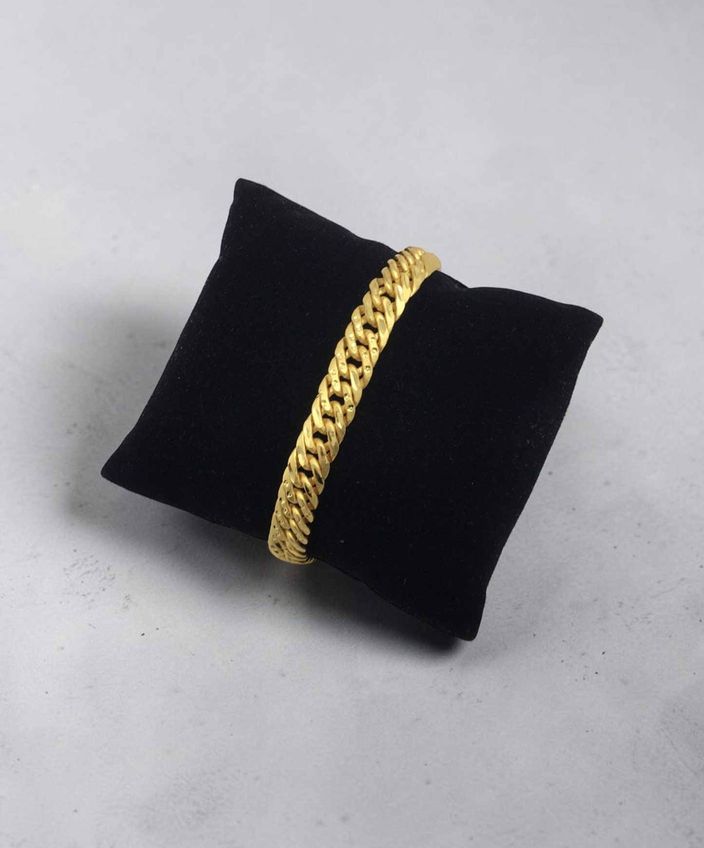 TITAN CUBAN MICRO GOLD PLATED BRACELET FOR MEN | PREMIUM BRASS BRACELET