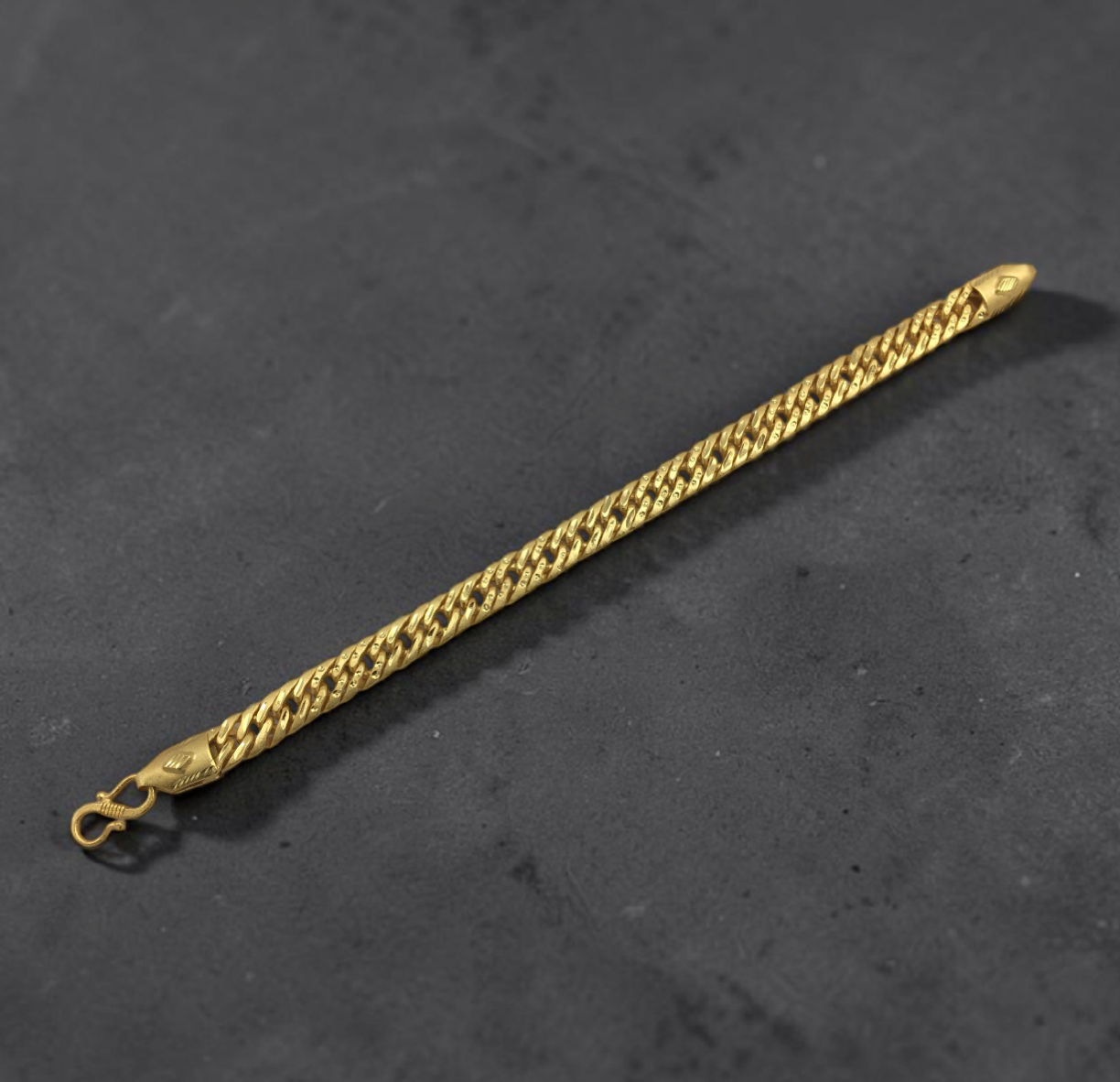 TITAN CUBAN MICRO GOLD PLATED BRACELET FOR MEN | PREMIUM BRASS BRACELET