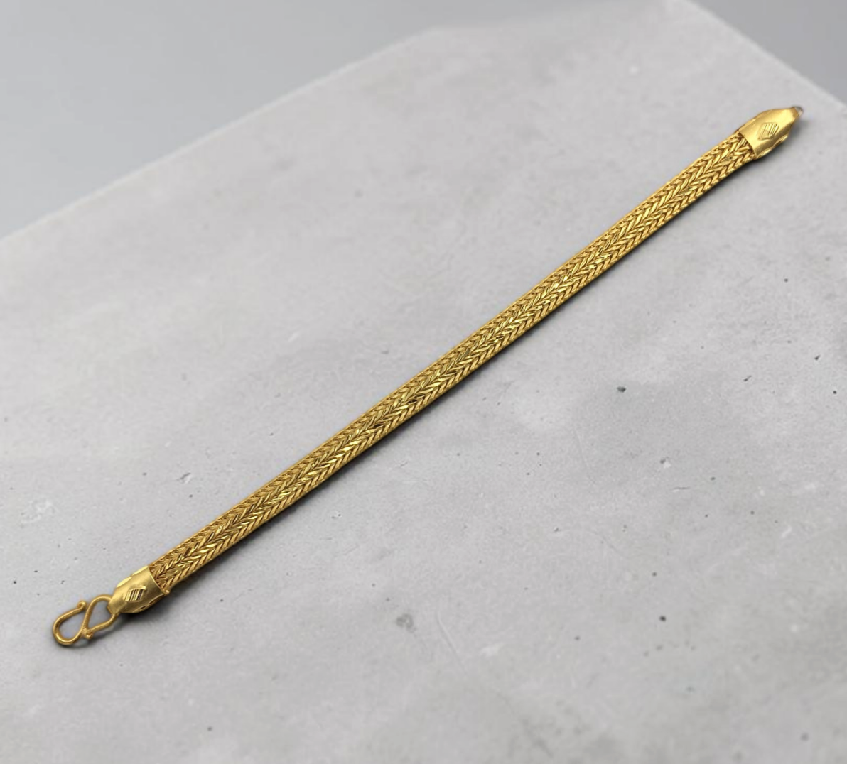 ROYAL WHEAT WEAVE GOLD PLATED BRACELET FOR MEN