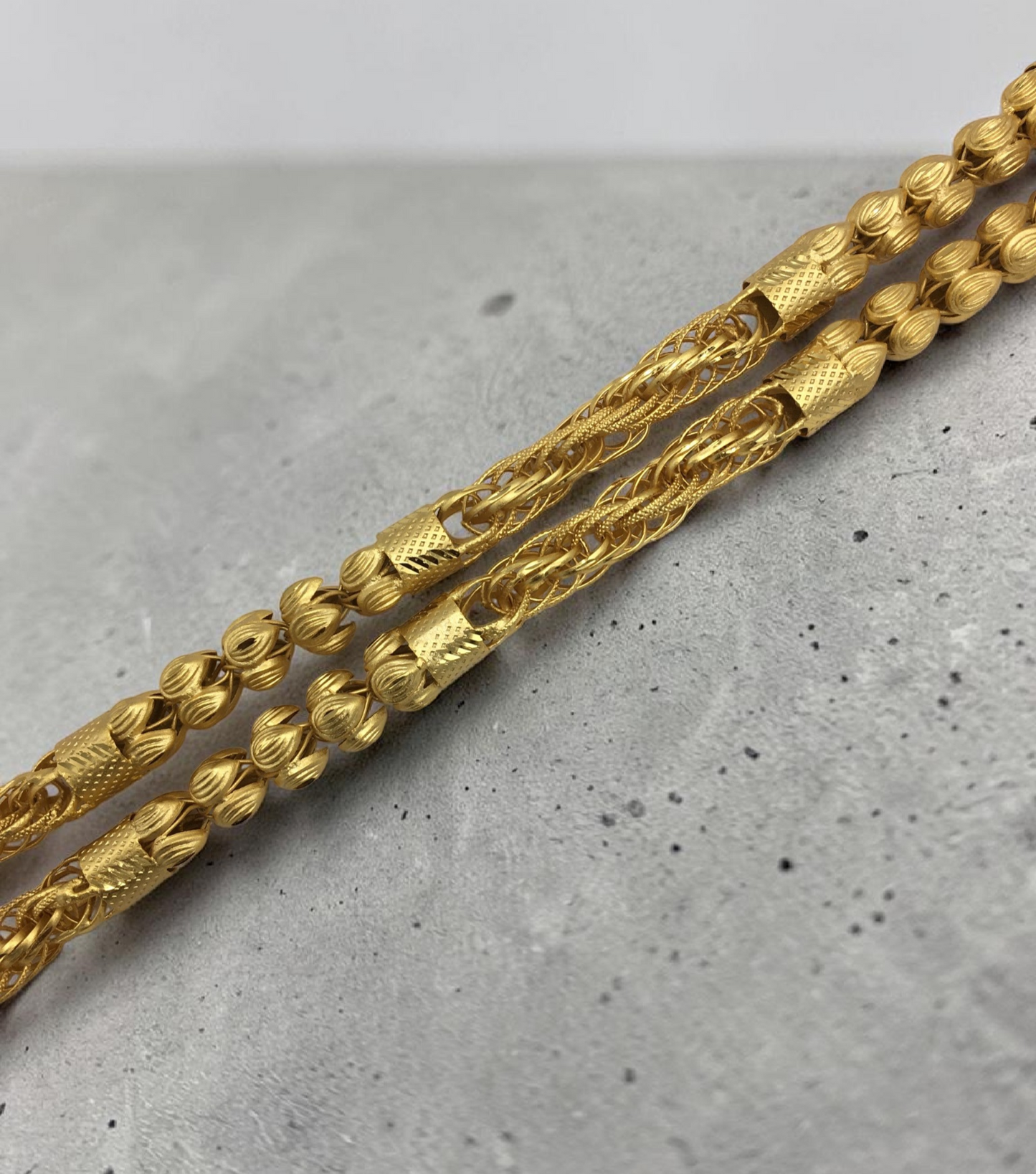 IMPERIAL MULTI-LAYER WEAVE MICRO GOLD PLATED CHAIN FOR MEN | PREMIUM BRASS GOLD CHAIN