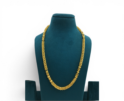 ROYAL BYZANTINE WEAVE GOLD PLATED MEN'S CHAIN