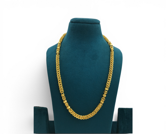 ROYAL BYZANTINE WEAVE GOLD PLATED MEN'S CHAIN
