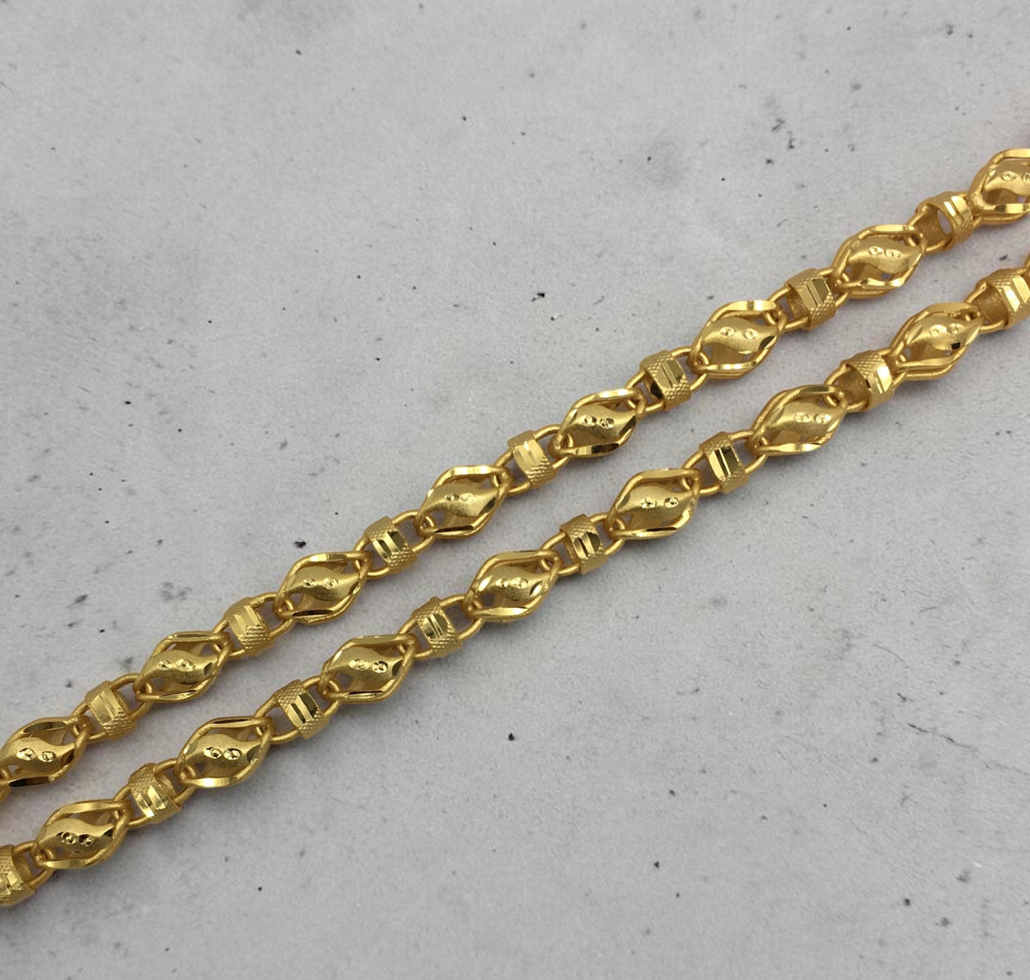 ROYAL INFINITY WEAVE MICRO GOLD PLATED CHAIN FOR MEN | PREMIUM BRASS WEAVE CHAIN