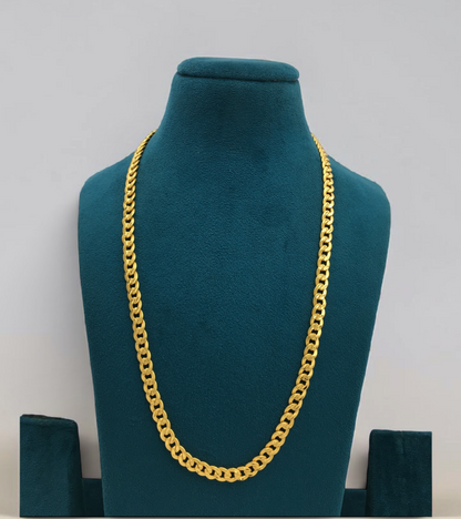 CLASSIC CUBAN LINK MICRO GOLD PLATED CHAIN FOR MEN | PREMIUM BRASS CUBAN LINK CHAIN
