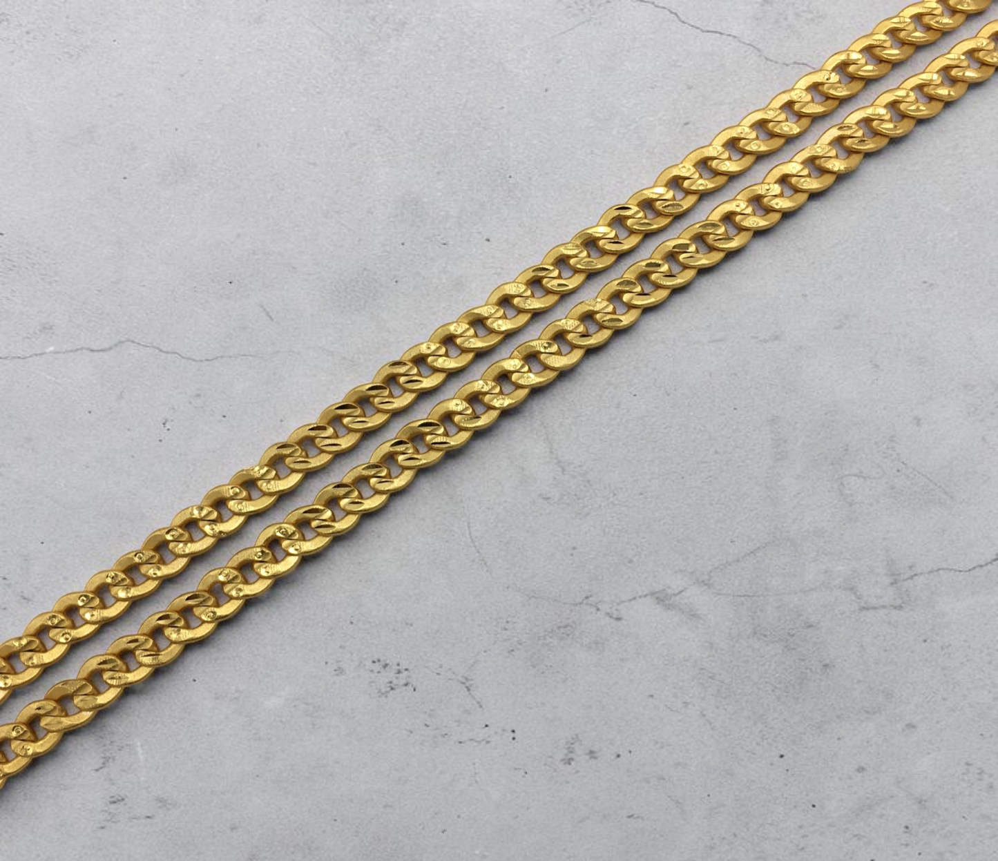 CLASSIC CUBAN LINK MICRO GOLD PLATED CHAIN FOR MEN | PREMIUM BRASS CUBAN LINK CHAIN