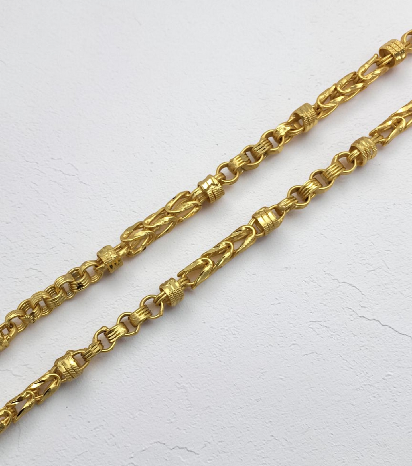 IMPERIAL VORTEX WEAVE MICRO GOLD PLATED GOLD CHAIN FOR MEN | PREMIUM BRASS WEAVE CHAIN