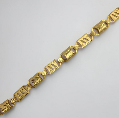 ROYAL BARREL GOLD PLATED BRACELET FOR MEN