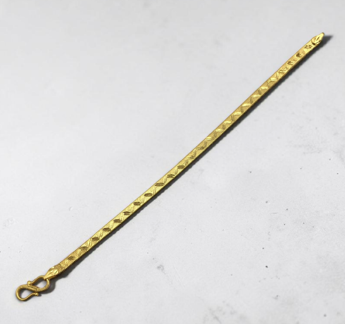 SIGNATURE TEXTURE MICRO GOLD PLATED BRACELET FOR MEN | PREMIUM BRASS MEN'S BRACELET