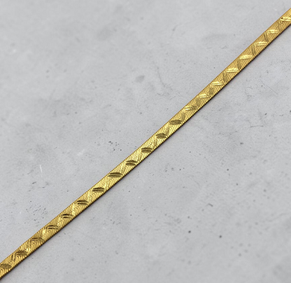 SIGNATURE TEXTURE MICRO GOLD PLATED BRACELET FOR MEN | PREMIUM BRASS MEN'S BRACELET