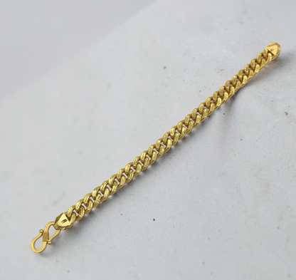 IMPERIAL CUBAN MICRO GOLD PLATED BRACELET FOR MEN | PREMIUM BRASS CUBAN LINK BRACELET
