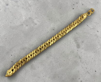 IMPERIAL DIAMOND CUT CUBAN MICRO GOLD PLATED BRACELET FOR MEN | PREMIUM BRASS BRACELET