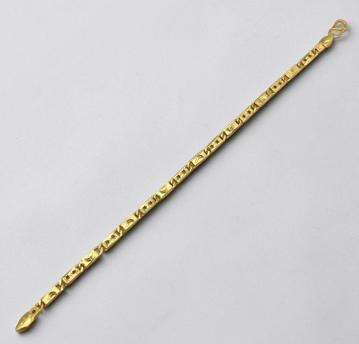 CELESTIAL LINK MICRO GOLD PLATED BRACELET FOR MEN | PREMIUM BRASS LINK BRACELET