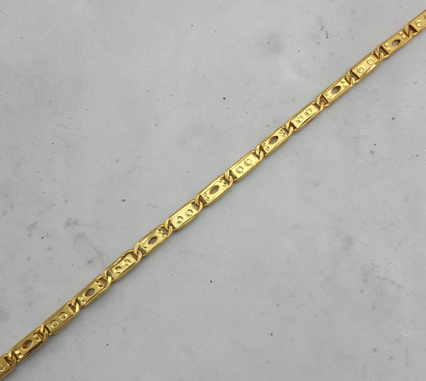 TITANIUM BLOCK MICRO GOLD PLATED BRACELET FOR MEN | PREMIUM BRASS MEN'S BRACELET