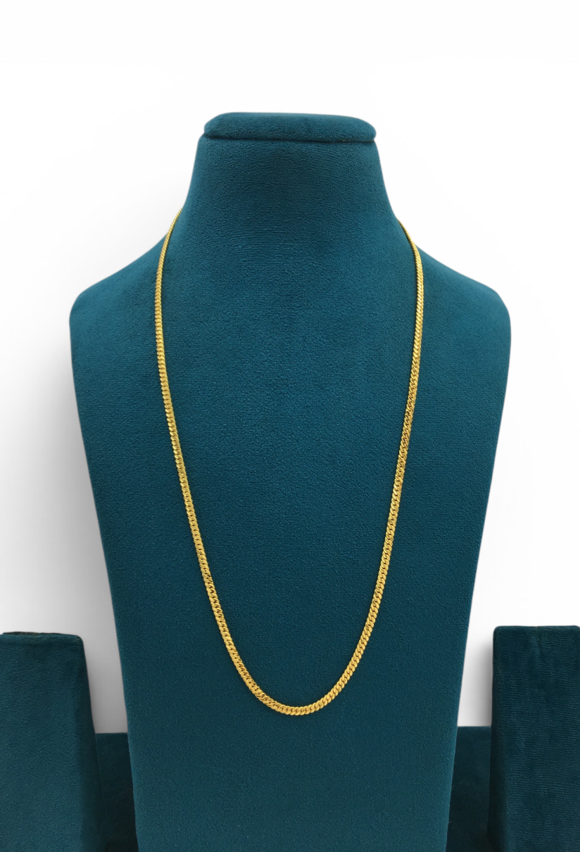 MONARCH SERPENT CUBAN MICRO GOLD PLATED CHAIN FOR MEN | PREMIUM BRASS CUBAN LINK CHAIN