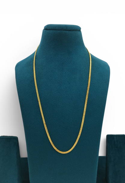 MONARCH SERPENT CUBAN MICRO GOLD PLATED CHAIN FOR MEN | PREMIUM BRASS CUBAN LINK CHAIN