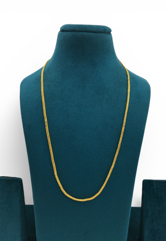 AURORA ROPE MICRO GOLD PLATED CHAIN FOR MEN | PREMIUM BRASS ROPE CHAIN