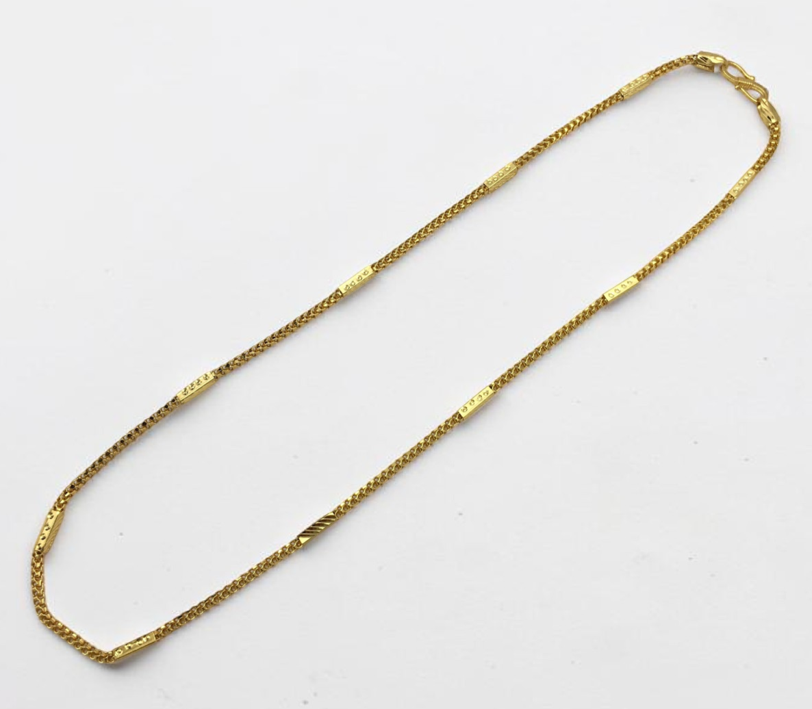 AURIC BARLINK MICRO GOLD PLATED CHAIN FOR MEN | PREMIUM BRASS GOLD CHAIN
