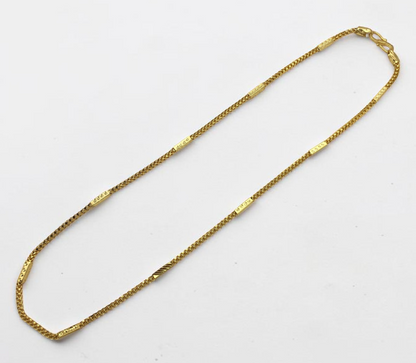AURIC BARLINK MICRO GOLD PLATED CHAIN FOR MEN | PREMIUM BRASS GOLD CHAIN