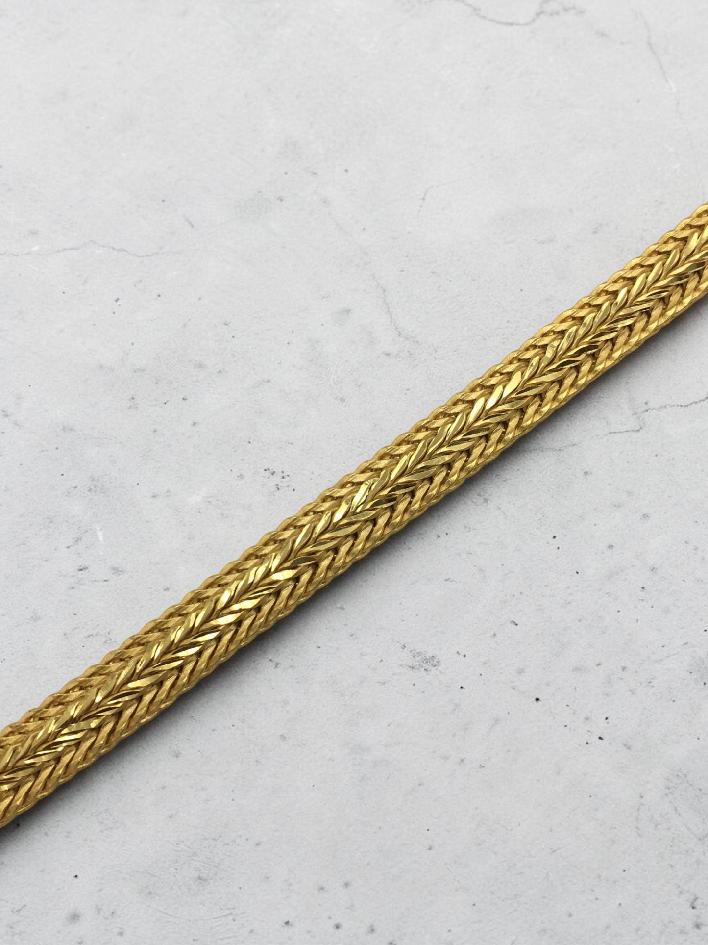 ROYAL WHEAT WEAVE GOLD PLATED BRACELET FOR MEN