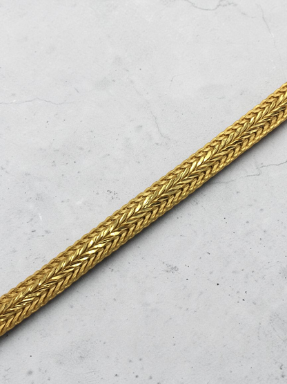 ROYAL WHEAT WEAVE GOLD PLATED BRACELET FOR MEN