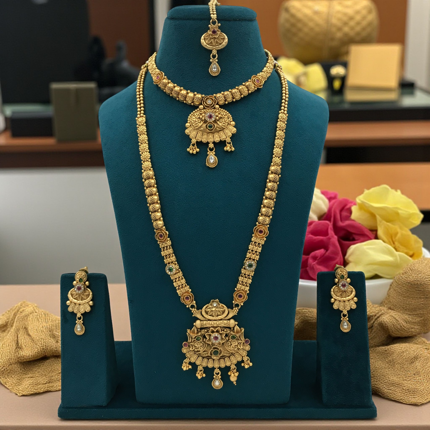SWARA BRASS NECKLACE SET
