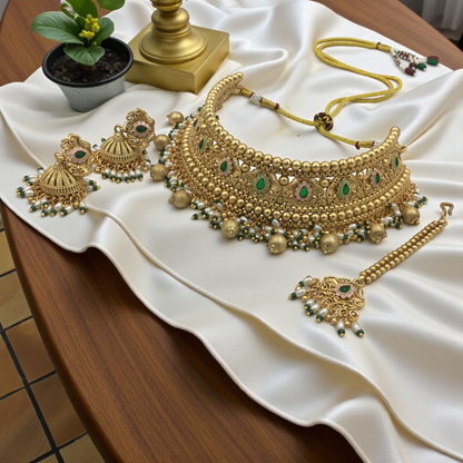 CHARUVI BRASS NECKLACE SET