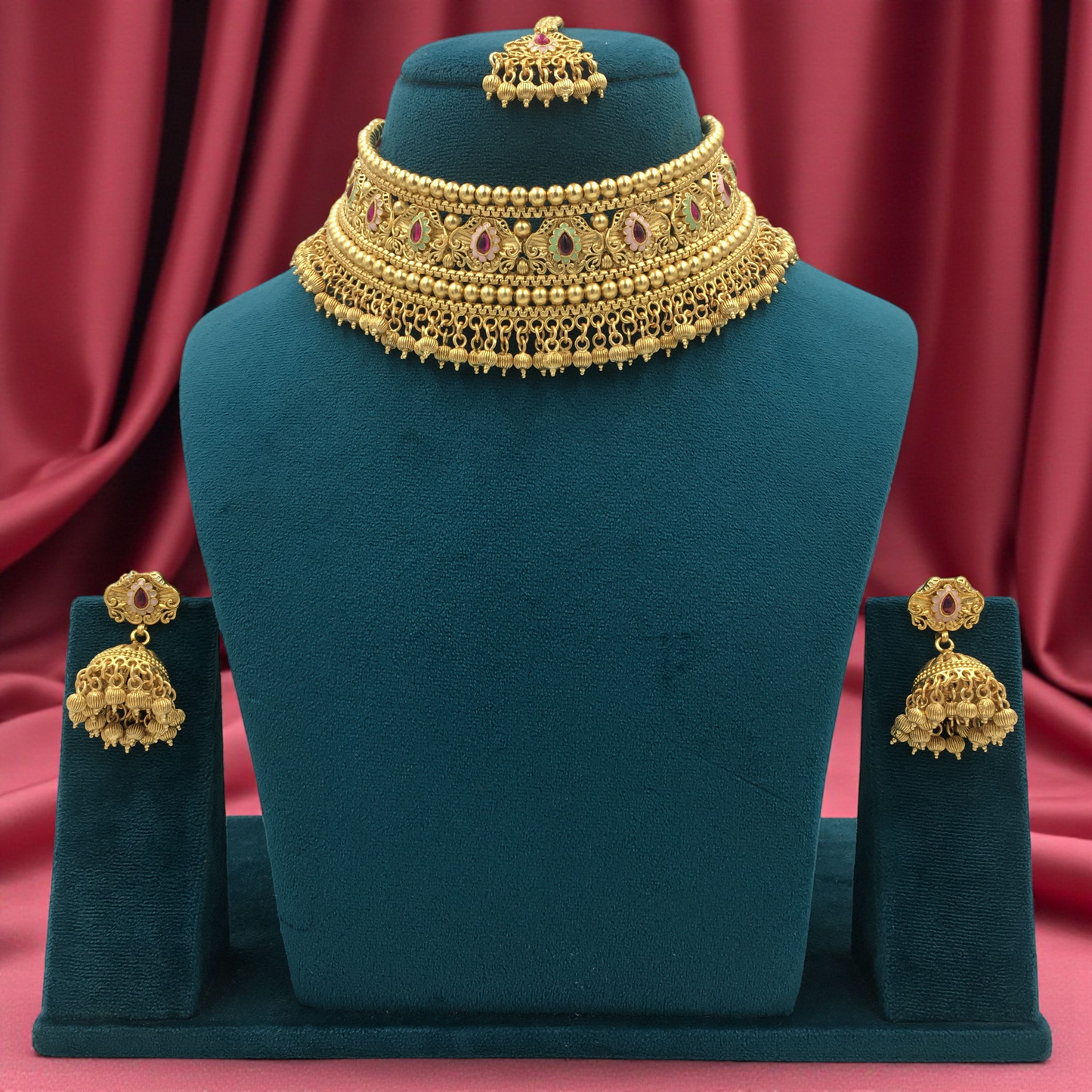 ALINA BRASS NECKLACE SET