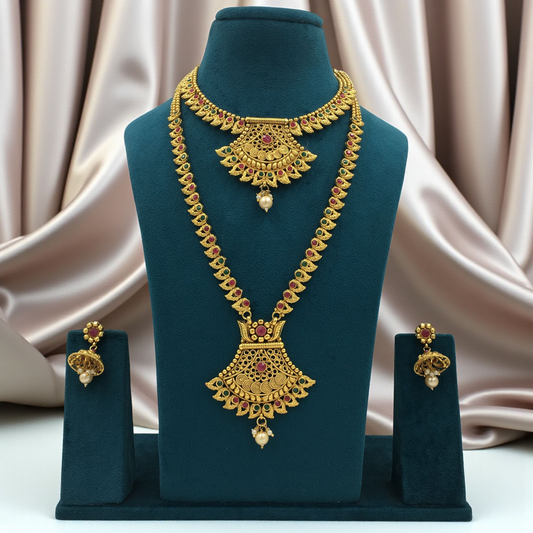 PRANUSHA BRASS NECKLACE SET