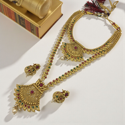 PRANUSHA BRASS NECKLACE SET