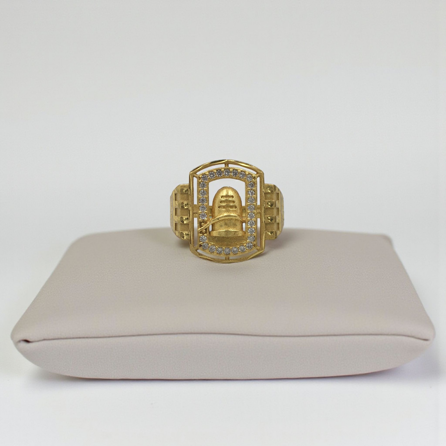 MAHAKAL DIAMOND MICRO GOLD PLATED RING