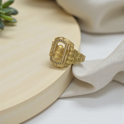 MAHAKAL DIAMOND MICRO GOLD PLATED RING
