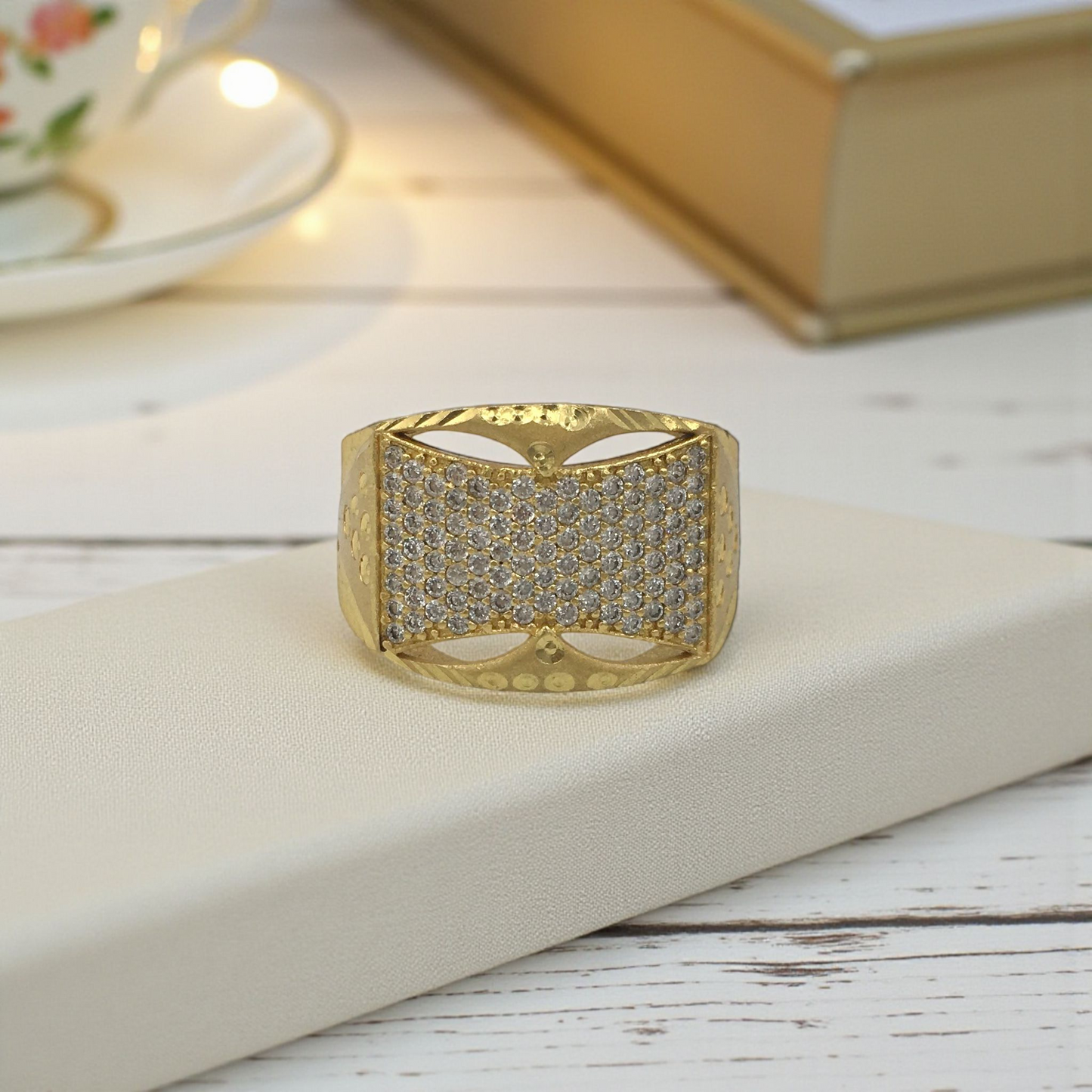 SAM DIAMOND MICRO GOLD PLATED RING
