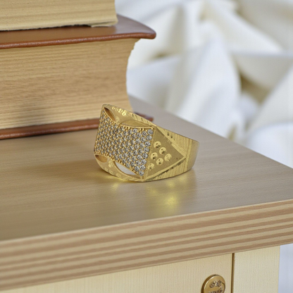 SAM DIAMOND MICRO GOLD PLATED RING