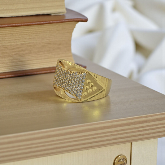 SAM DIAMOND MICRO GOLD PLATED RING