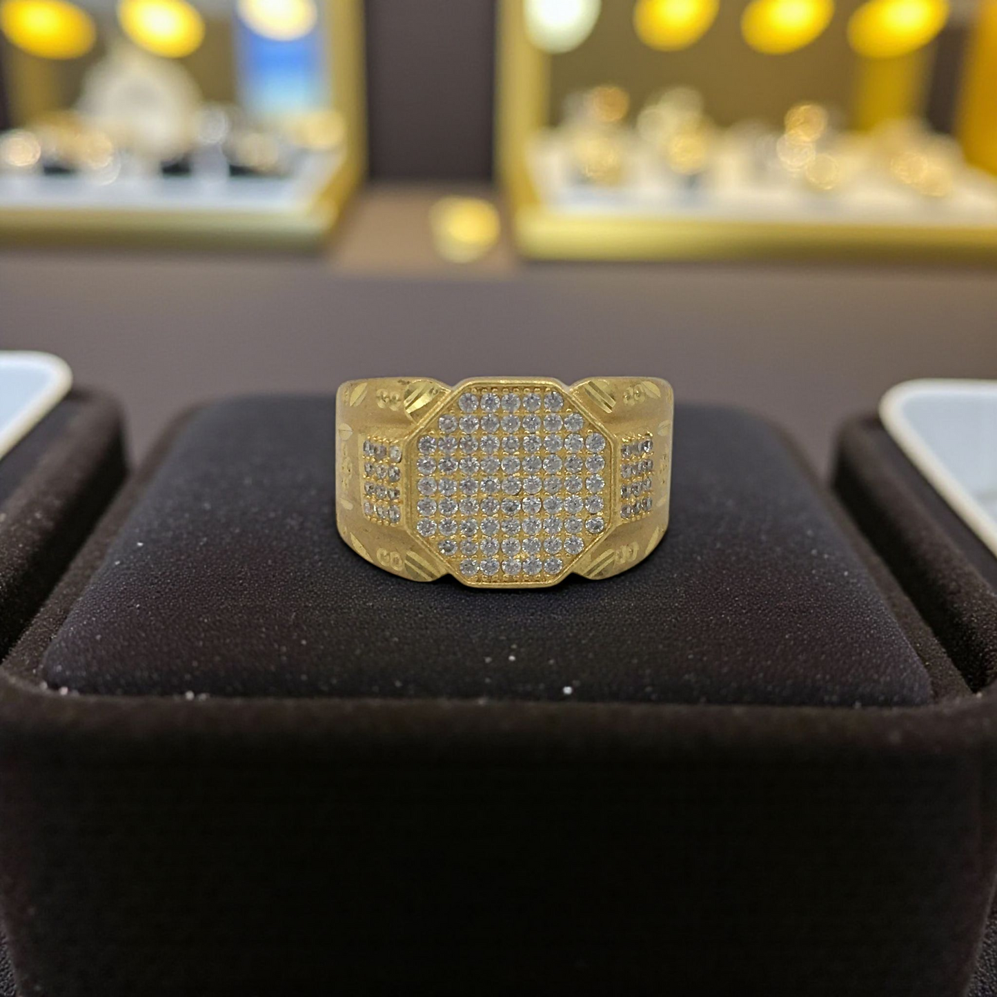 MAX DIAMOND MICRO GOLD PLATED RING