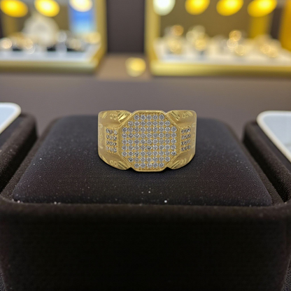 MAX DIAMOND MICRO GOLD PLATED RING