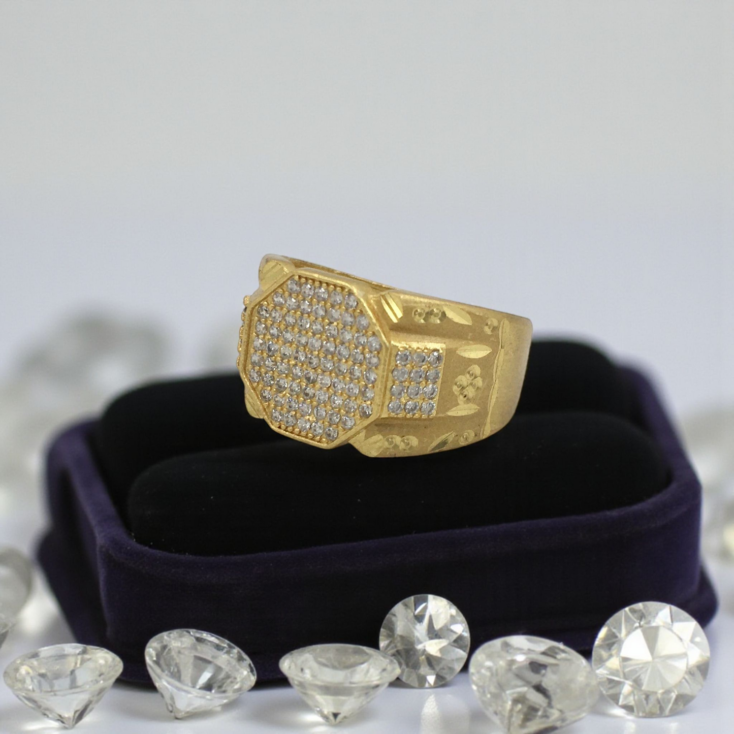 MAX DIAMOND MICRO GOLD PLATED RING