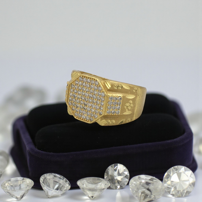 MAX DIAMOND MICRO GOLD PLATED RING
