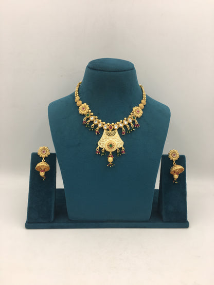 SRIVIDYA BRASS NECKLACE SET