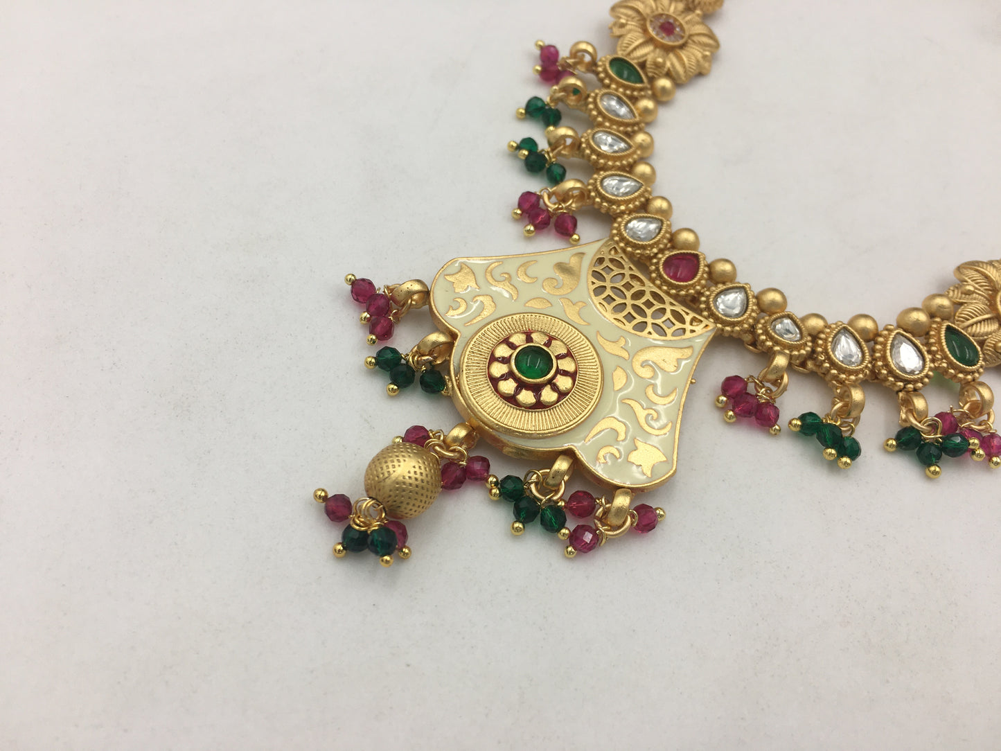 SRIVIDYA BRASS NECKLACE SET